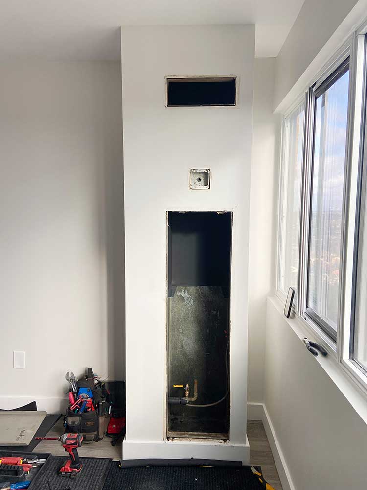 Fan coil after remediation